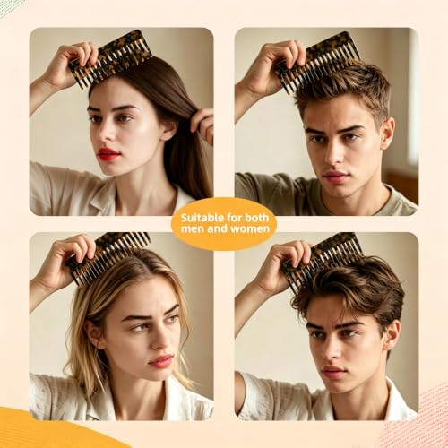 Wide Tooth Detangling Comb Tortoise Shell Anti-Static Hair Comb