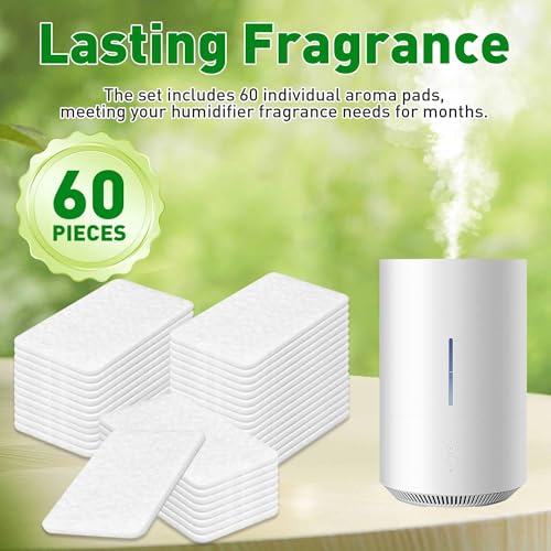 60-Pack Humidifier Aroma Pads for Dreo Models - Non-Woven Fabric