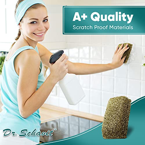 Heavy Duty Non-Scratch Scrub Sponges - 2 Pack for Kitchen Cleaning
