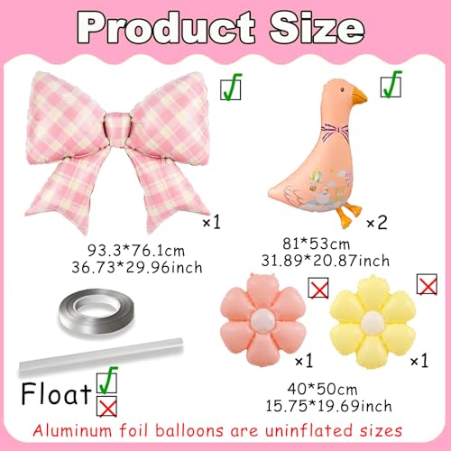 One Silly Goose Birthday Balloon Set - Pink Farmhouse Decor
