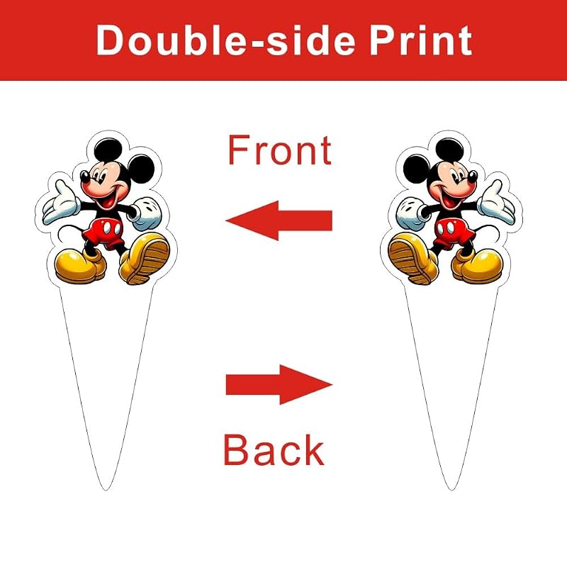 25pc Mickey Mouse Cake Decoration Set - Birthday Cake & Cupcake Toppers