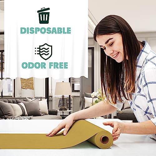 Gold Table Runner - 1320" x 14" Rectangular Disposable Plastic Cover - Party Decor