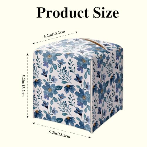 Vintage Flower Leather Square Tissue Box Cover - Waterproof Paper Dispenser
