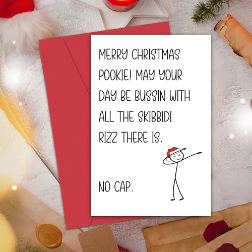 Funny Gen Z Christmas Card for Teenagers - Meme Slang Holiday Card