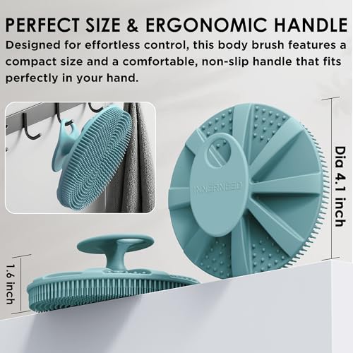 INNERNEED Exfoliating Bath Loofah Sponge & Silicone Body Scrubber