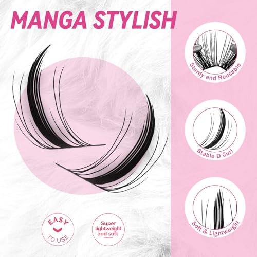 FADLASH Wispy Cluster Lashes - 3D DIY Reusable Eyelash Extensions Mix 10-16mm