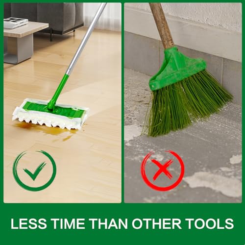 Heavy Duty Dry Sweeping Cloths for Sweeper Mop - 30 Count