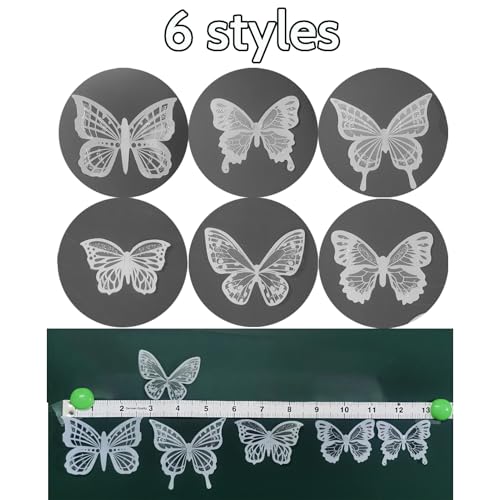 Ewong 3D White Butterfly Wall Decals, 108-Piece Set for Bedroom Decor