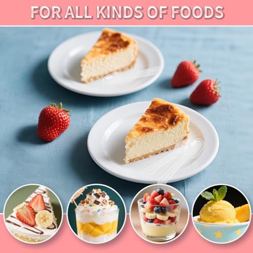 500 Pcs 3-Inch Mini Disposable Tasting Spoons for Desserts and Samples