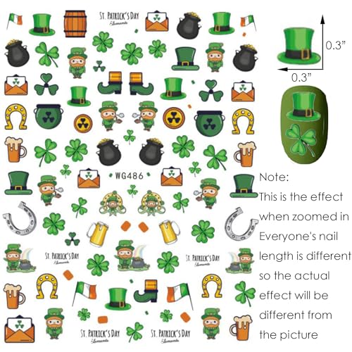 St. Patrick's Day & Easter 3D Self-Adhesive Nail Art Stickers Decals