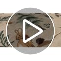 LIVEBOX 8x10 Christmas Area Rug - Neutral Beige Holiday Carpet with Reindeer and Forest Scene