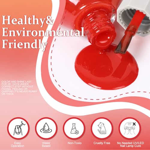 Major Dijit Quick Dry Red Nail Polish 12ml Long Lasting Glossy Lacquer