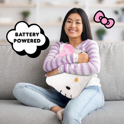 Hello Kitty Weighted Massage Pillow ? Ultra-Plush Fabric, Soothing Vibrations, Battery Powered for Relaxation & Comfort ? Perfect for Nighttime Routine or On-The-Go Use