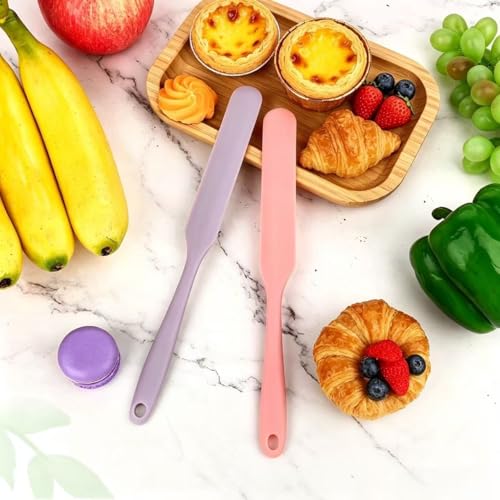 Heat-Resistant Silicone Spatula & Dough Scraper Set