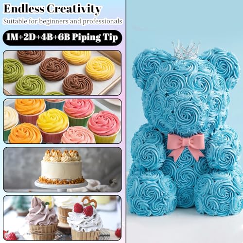 Cobee 4-Piece Large Stainless Steel Cake Decorating Piping Tips Set