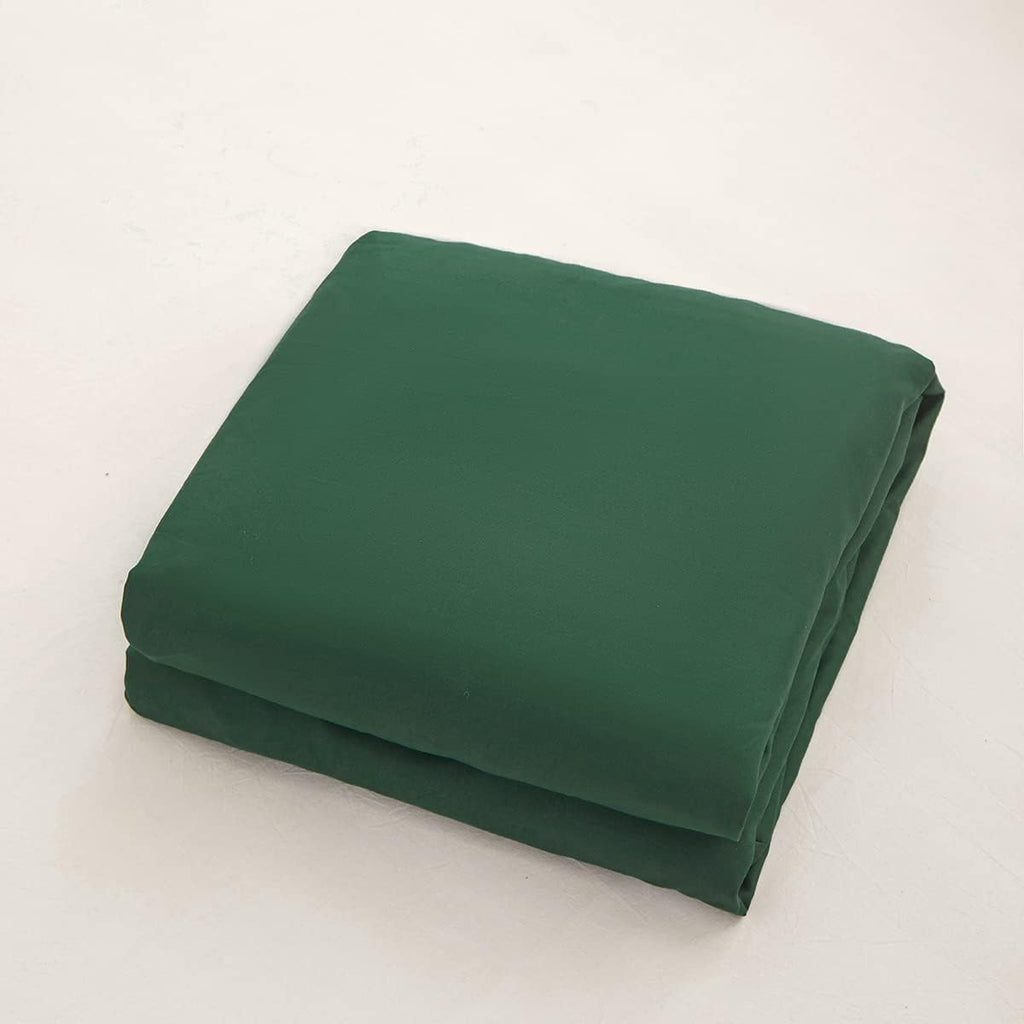 Skiennix Queen Size Fitted Sheet - Soft Microfiber, 15-Inch Deep Pocket, Dark Green, Fade Resistant