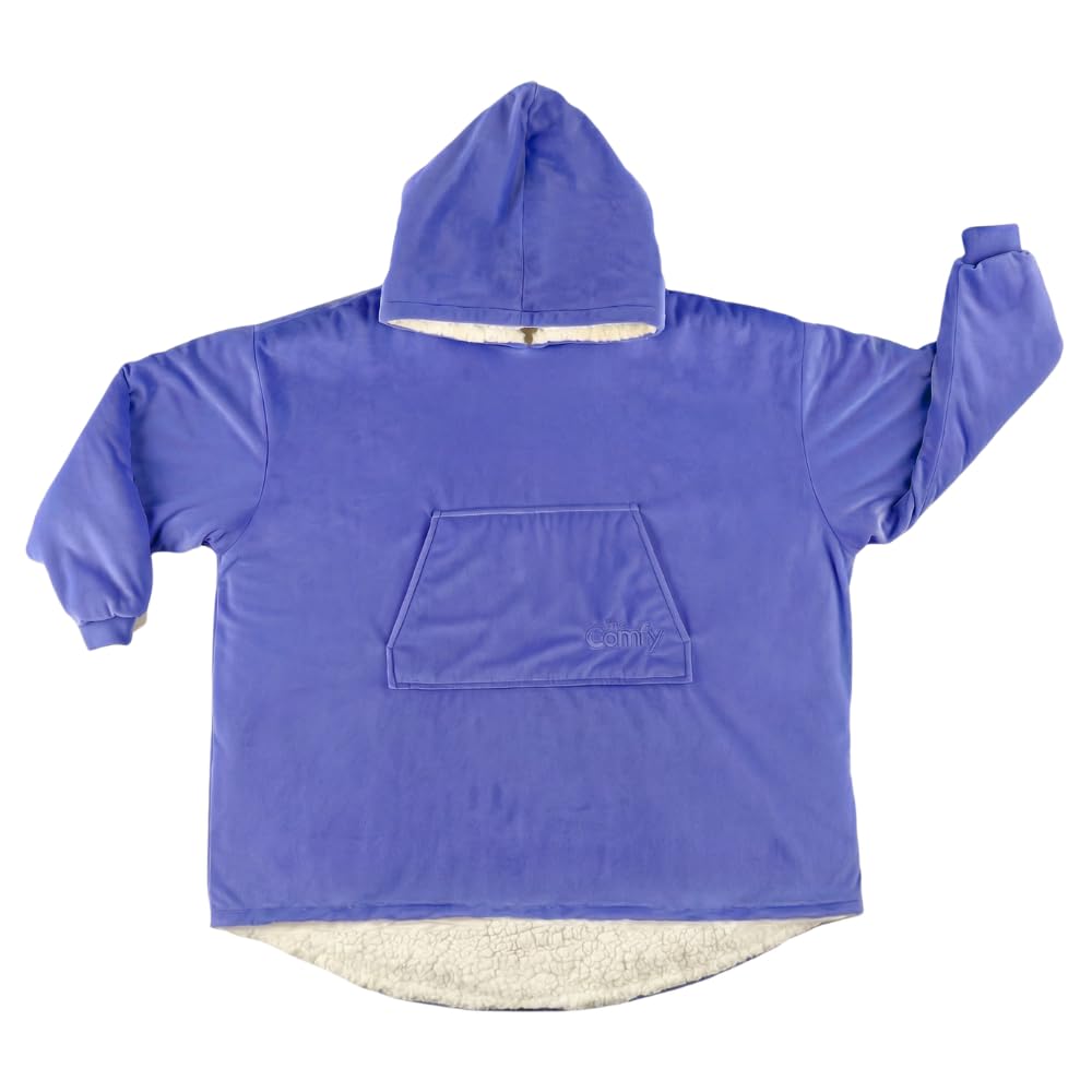 THE COMFY Original Jr | From Shark Tank | Patented | Kids Oversized Sherpa Wearable Blanket Hoodie | Gift for Boys & Girls | One Size
