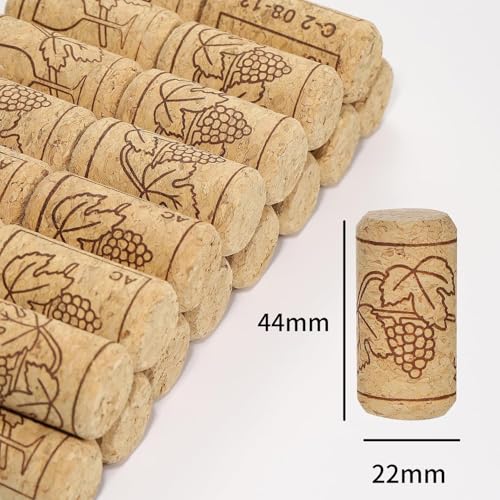 Impnit #8 Straight Wine Corks - 20 Pack Leakproof Oak Bottle Stoppers