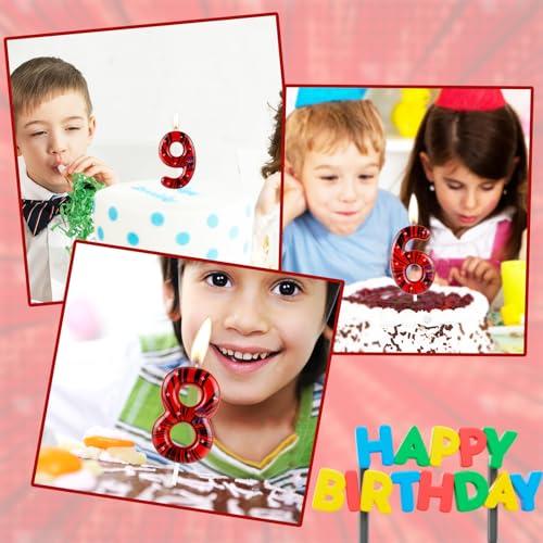Red Ninja Birthday Candle Number 5 – Kids Cake Topper for Ninja Theme Party