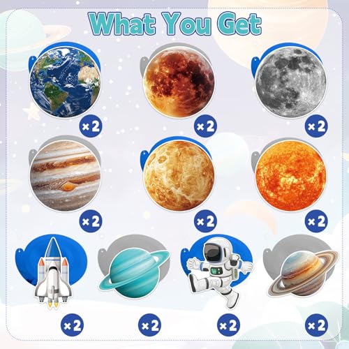 40Pcs Outer Space Hanging Swirl Decorations for Kids' Parties
