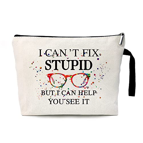 Optometrist Cosmetic Bag Canvas Travel Toiletry Pouch Gift