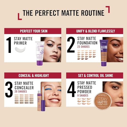 Rimmel London Stay Matte Liquid Concealer, 312 Buff, 24-Hour Wear, 0.23 oz