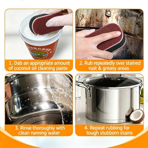 260G Multi-Purpose Coconut Oil Cleaning Paste for Heavy Duty Stains