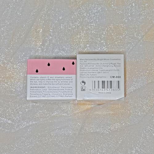 Strawberry Lip Mask and Moisturizing Balm for Dry Cracked Lips