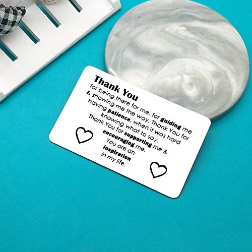 Engraved Wallet Card - Thank You Gift for Teachers & Mentors