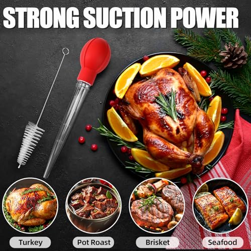 OLESBUR Premium Turkey Baster with Cleaning Brush - 28ml Capacity