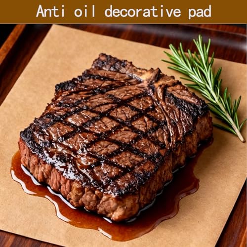100 Non-Stick Hamburger Patty Paper Sheets - 6''x6'' Parchment