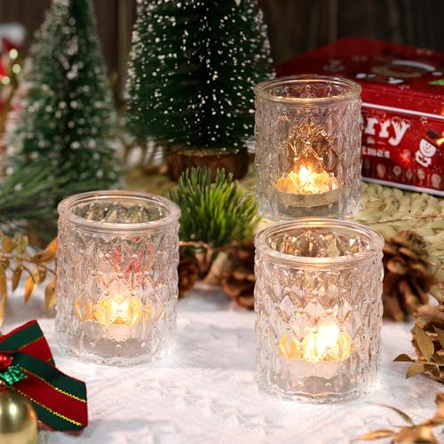 36pcs Clear Glass Votive Candle Holders Set - Uniform Size for Weddings & Home Decor