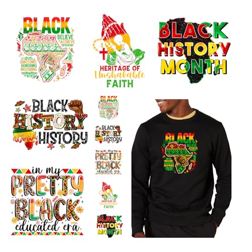 Black History Month Iron on Transfers Patches - 10PCS