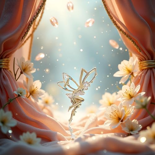 Rhinestone Metal Claw Clip Gold Crystal Fairy Hair Claw for Thick Hair