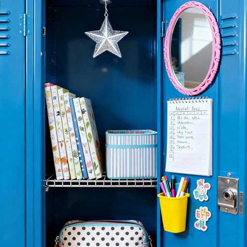 Magnetic Locker Mirror 6x8" - Pink Glass Mirror for Girls
