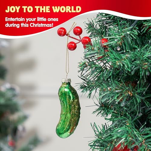 Christmas Glass Pickle Ornament - Unique Holiday Tree Decoration