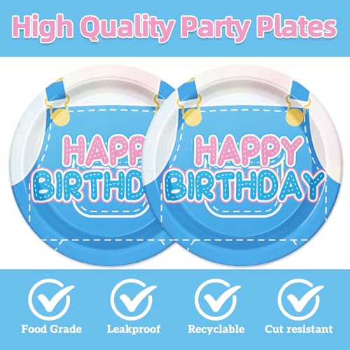 40-Piece Cartoon Animal Party Supplies: Disposable Paper Plates and Napkins
