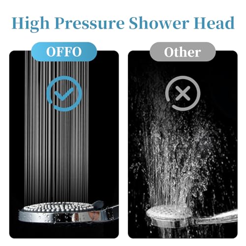 OFFO 6-Mode Handheld Shower Head - High Pressure & Chrome Finish
