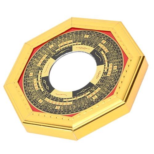 5.3in Traditional Feng Shui Bagua Mirror - Convex Alloy Wall Decor