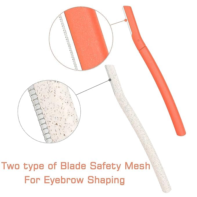 Chaosss Eyebrow Razor & Dermaplaning Tool - 4 Pack Orange