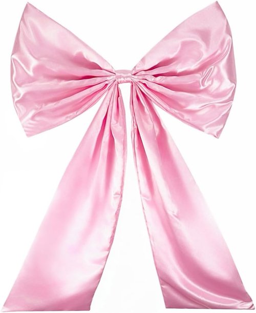 Giant Large Satin Ribbon Bow - 25x40 Inch Pink Bow for Coquette Room Decor & Party Backdrop