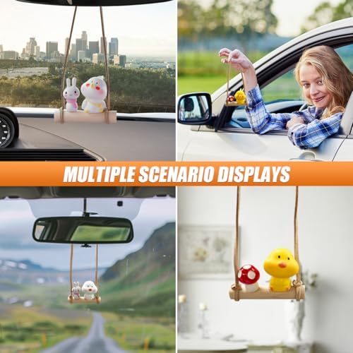 Cute Chick & Bunny Car Rear View Mirror Hanging Ornament