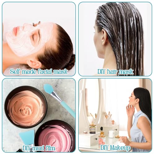 Bremorou 7Pcs Silicone Face Mask Brush Set - Green Jelly Applicators