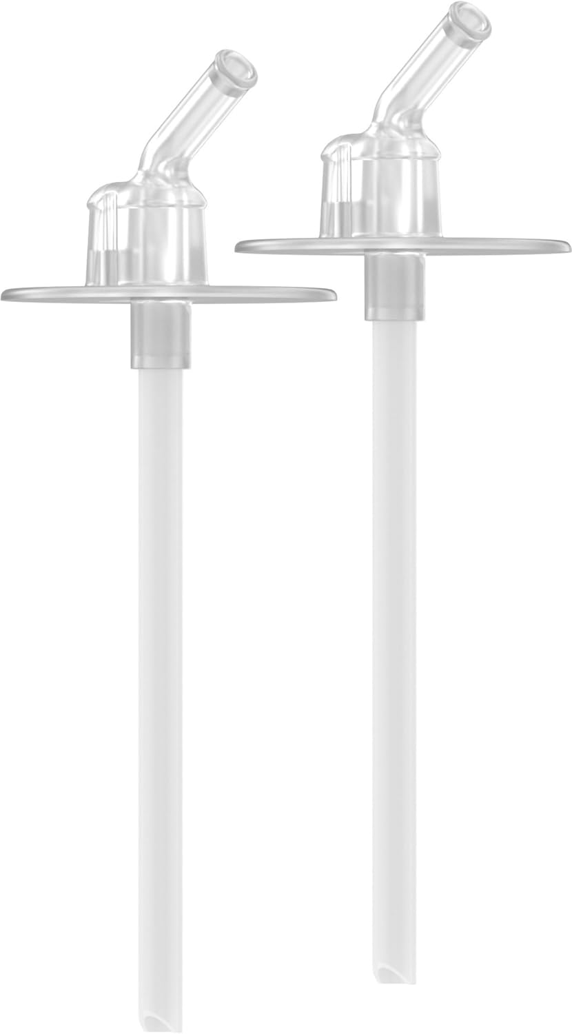 Thermos Replacement Straws - Clear Design for 12 Ounce Funtainer Bottles | 2 Count Pack