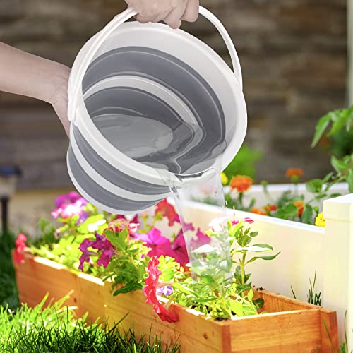Craftend 5L Collapsible Cleaning Bucket - Portable & Foldable for Camping, Car Washing, and Household Use