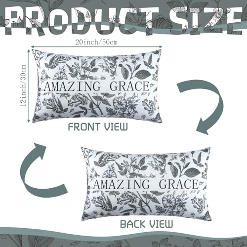 Amazing Grace Christian Pillow Cover 12x20 - Inspirational Decor for Women
