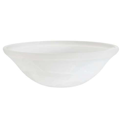 Aspen Creative 25002-65-1 Replacement Alabaster Glass shade for Flush Mount or Semi-Flush Mount, 1/2" Center Hole, 11-1/2" Diameter x 4" Height