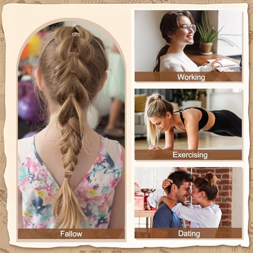 KIEGMIA Boho Hair Ties 20 PCS - No Damage Elastic Ponytail Holders