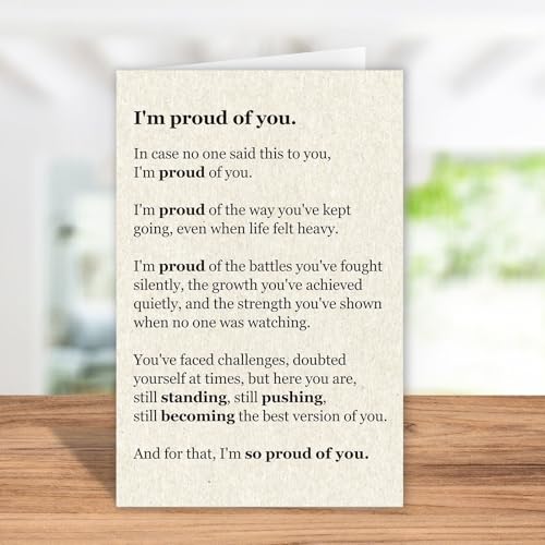 Proud of You Card - Inspirational Gift for Achievements & Growth