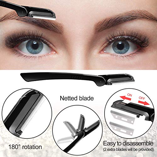 ZTRHYOO 11-in-1 Eyebrow Grooming Kit with Razors, Scissors and Tweezers